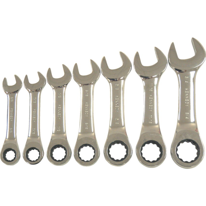 Kennedy Pro 3/8"-3/4" AF RÖVIDSZÁRÚ RACSNIS CSILLAG-VILLÁSKULCS KÉSZLET termék fő termékképe