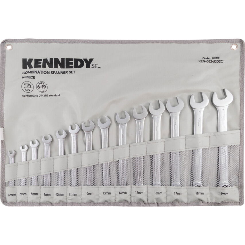 Kennedy SE 14DB-OS KRÓM-VANÁDIUM CSILLAG-VILLÁSKULCSKÉSZLET 6-19MM termék fő termékképe