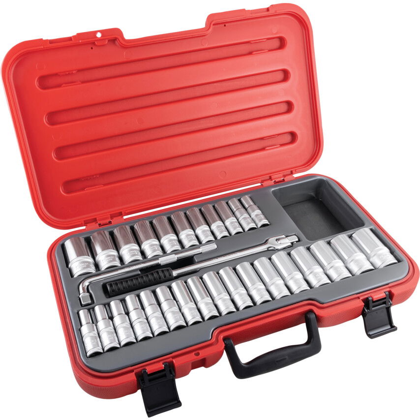 Kennedy METRIKUS/AF HOSSZÚ DUGÓKULCS KÉSZLET 1/2" MEGHAJTÓVAL (30 DB-OS) termék fő termékképe