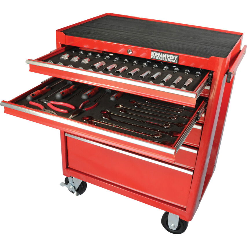 Kennedy Pro TCC075 7D SZERSZÁMELLENŐRZŐ FIÓKBETÉT KÉSZLET + 7 FIÓKOS GÖRGŐS SZERSZÁMSZEKRÉNY (75 DB-OS) termék fő termékképe