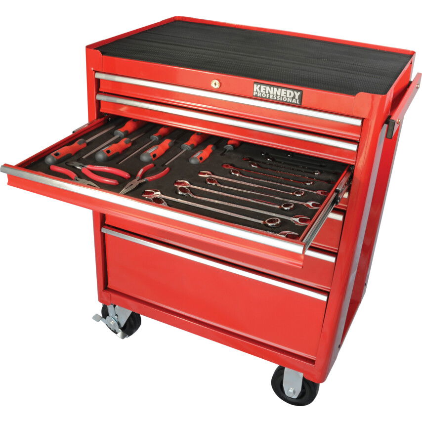 Kennedy Pro TCC025 7D SZERSZÁMELLENŐRZŐ FIÓKBETÉT KÉSZLET + 7 FIÓKOS GÖRGŐS SZERSZÁMSZEKRÉNY (25 DB-OS) termék fő termékképe