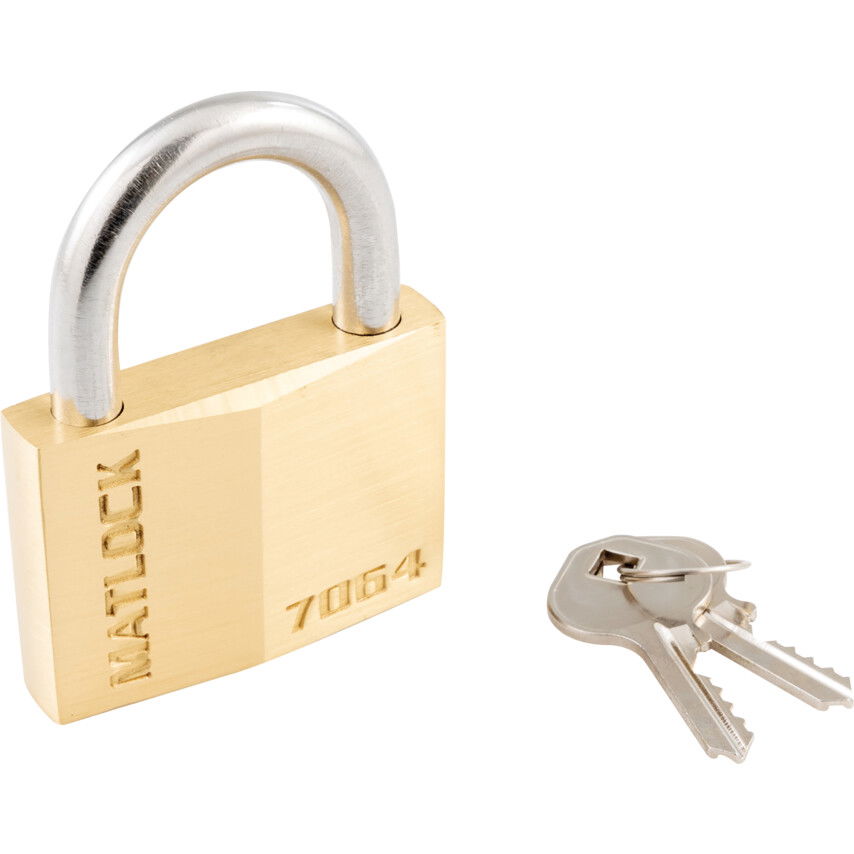 Matlock 60X27MM SÁRGARÉZ LAKAT EDZETT ACÉL KENGYELLEL termék fő termékképe