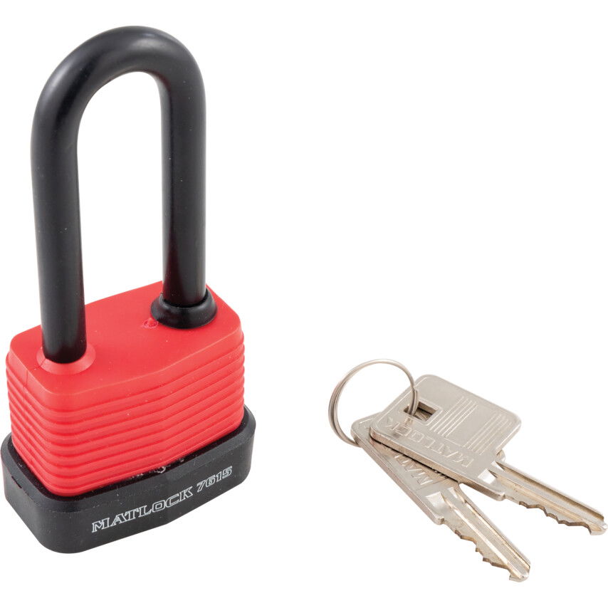 Matlock 45MM PU BEVONATÚ LAMINÁLT ACÉL LAKAT HOSSZÚ KENGYELLEL-PIROS termék fő termékképe