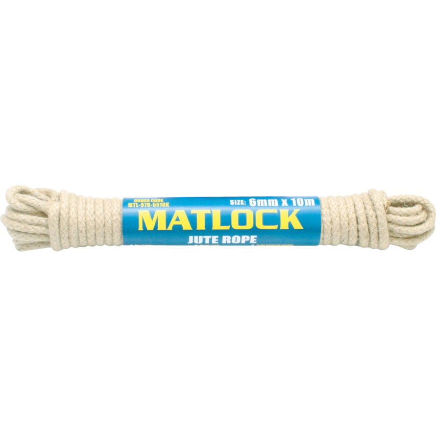 Matlock NO.4 6MM 8 SZÁLAS JUTA KÖTÉL 10 M-ES GOMBOLYAG termék fő termékképe