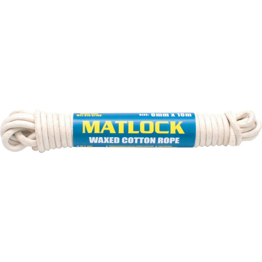 Matlock NO.4-3C 6MM 16 SZÁLAS VIASZOS GYAPOT KÖTÉL 10 M-ES GOMBOLYAG termék fő termékképe