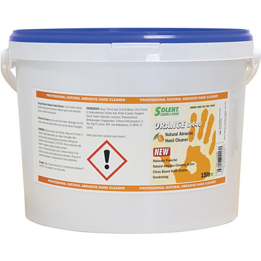 Solent Cleaning IPARI SZEMCSÉS KÉZMOSÓGÉL NARANCS ILLATTAL 15LTR termék fő termékképe