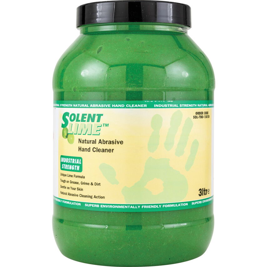 Solent Cleaning IPARI SZEMCSÉS KÉZMOSÓGÉL LIME ILLATTAL, KÉSZLET, ADAGOLÓVAL termék fő termékképe