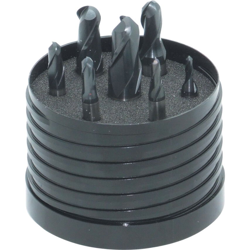 SwissTech 7 DB-OS 3-12MM KÉTÉLŰ WELDON-SZÁRAS HSS-E-PM RÁDIUSZOS HOSSZLYUKMARÓ KÉSZLET PP BEVONATTAL termék fő termékképe