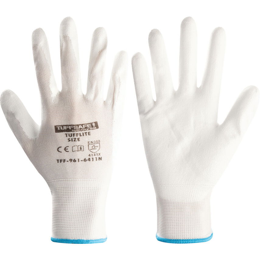 Tuffsafe TUFFLITE PU BORÍTÁSÚ KESZTYŰNEJLONBÉLÉSSEL FEHÉR SZ-10 termék fő termékképe