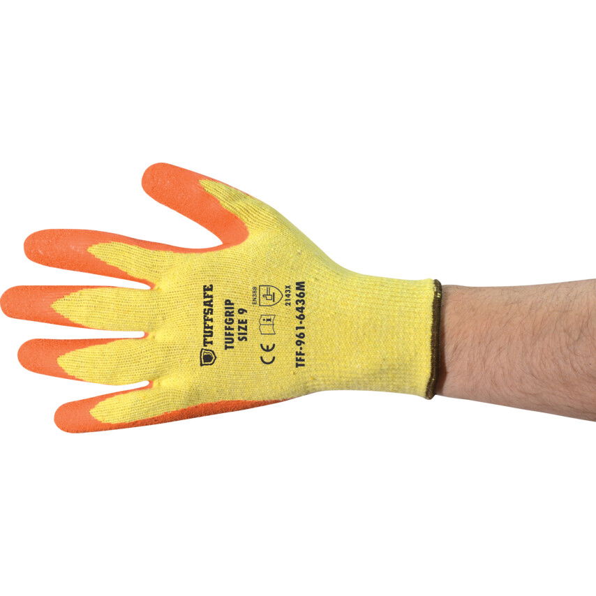 Tuffsafe TUFFGRIP 2. KATEGÓRIÁJÚ,VARRATMENTES LATEXKESZTYŰK SZ- 9 termék fő termékképe