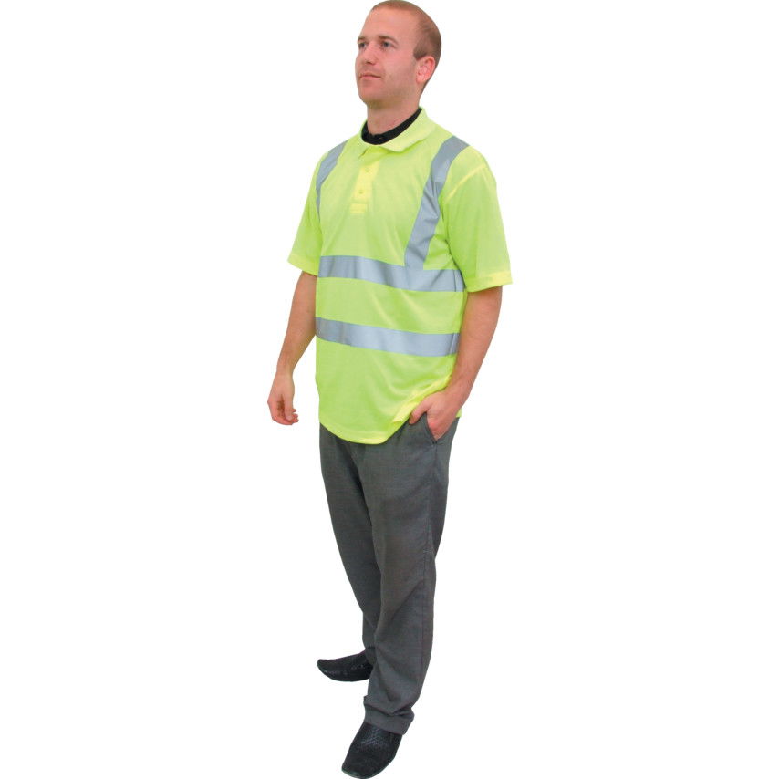 Tuffsafe HI-VIS POLO SHIRT (EN20471)YELLOW(L) termék fő termékképe