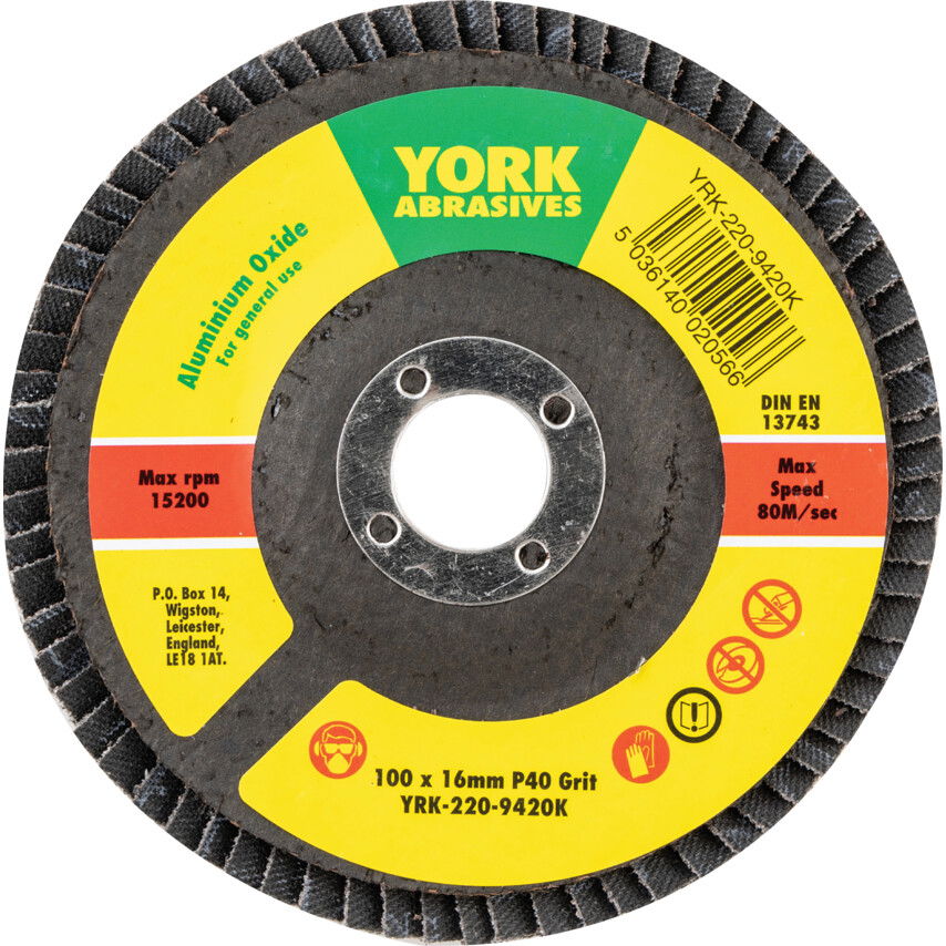 York 100X16MM AL-OX LAMELLÁS CSISZOLÓTÁRCSA ÜVEGSZÁLAS TÁNYÉRON P40 termék fő termékképe
