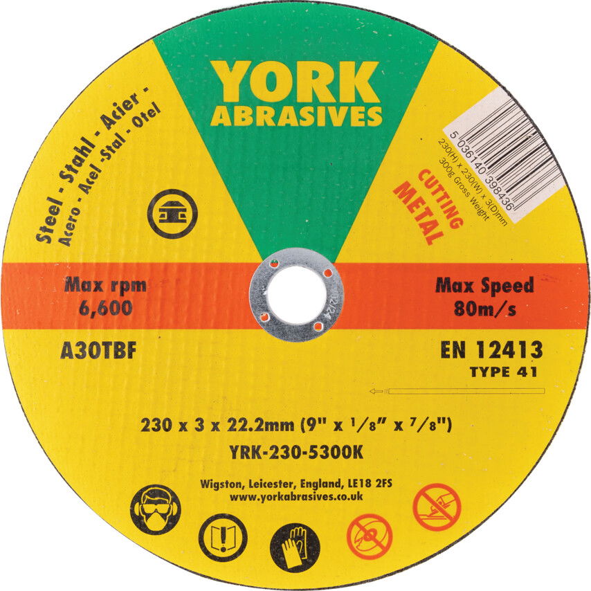 York 230X3X22.23  A30TBF LAPOS VÁGÓKORONG T41 termék fő termékképe