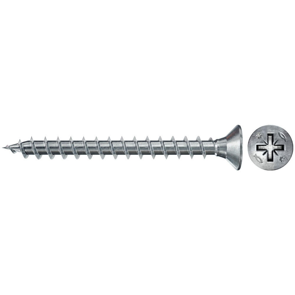 Fischer FPF II CZF 3.0 x 16 BC 1000 süllyesztett fejű, kékre horganyzott végigmenetes csavar, PZ behajtással, 1000 db/csomag termék fő termékképe