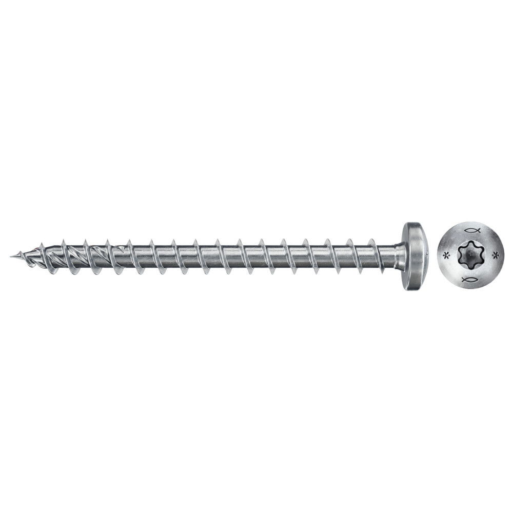 Fischer FPF II PTF 4.0 x 25 BC 200 lencsefejű, kékre horganyzott, végigmenetes forgácslapcsavar TX behajtással, 200 db/csomag termék fő termékképe
