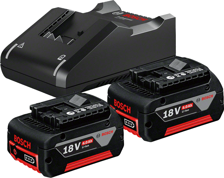 Bosch GAL 18V-40 kompakt töltő + 2 db GBA Li-ion akkumulátor, 18 V, 4.0 Ah termék fő termékképe