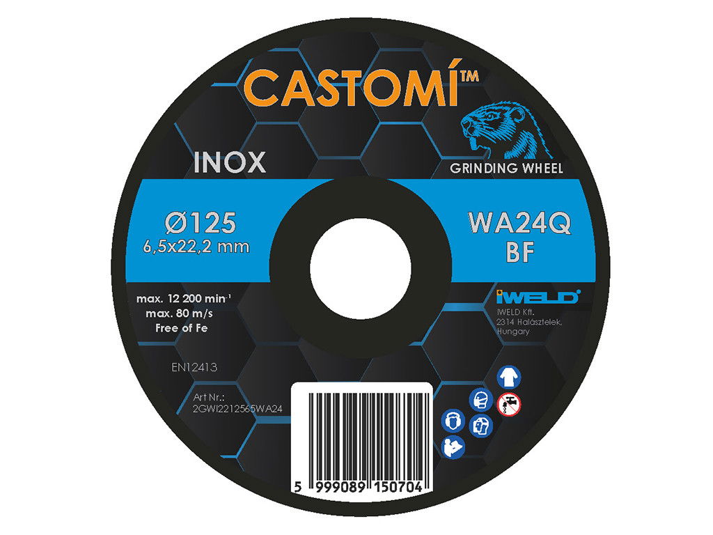 IWELD CASTOMÍ INOX vágókorong 125x1,0x22,2 A60S-BF termék fő termékképe