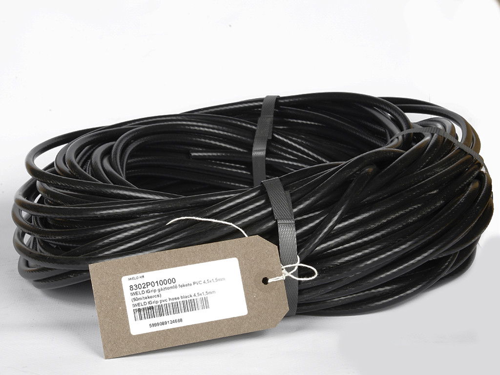 IWELD IGrip gáztömlő fekete PVC 4,5x1,5mm (50m/tekercs) termék fő termékképe
