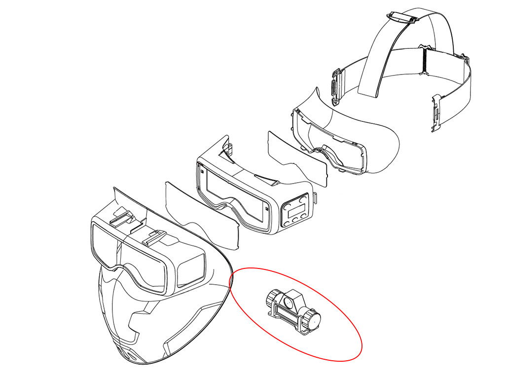 IWELD SCUBADOO LCD hegesztő maszkhoz munkalámpa termék fő termékképe