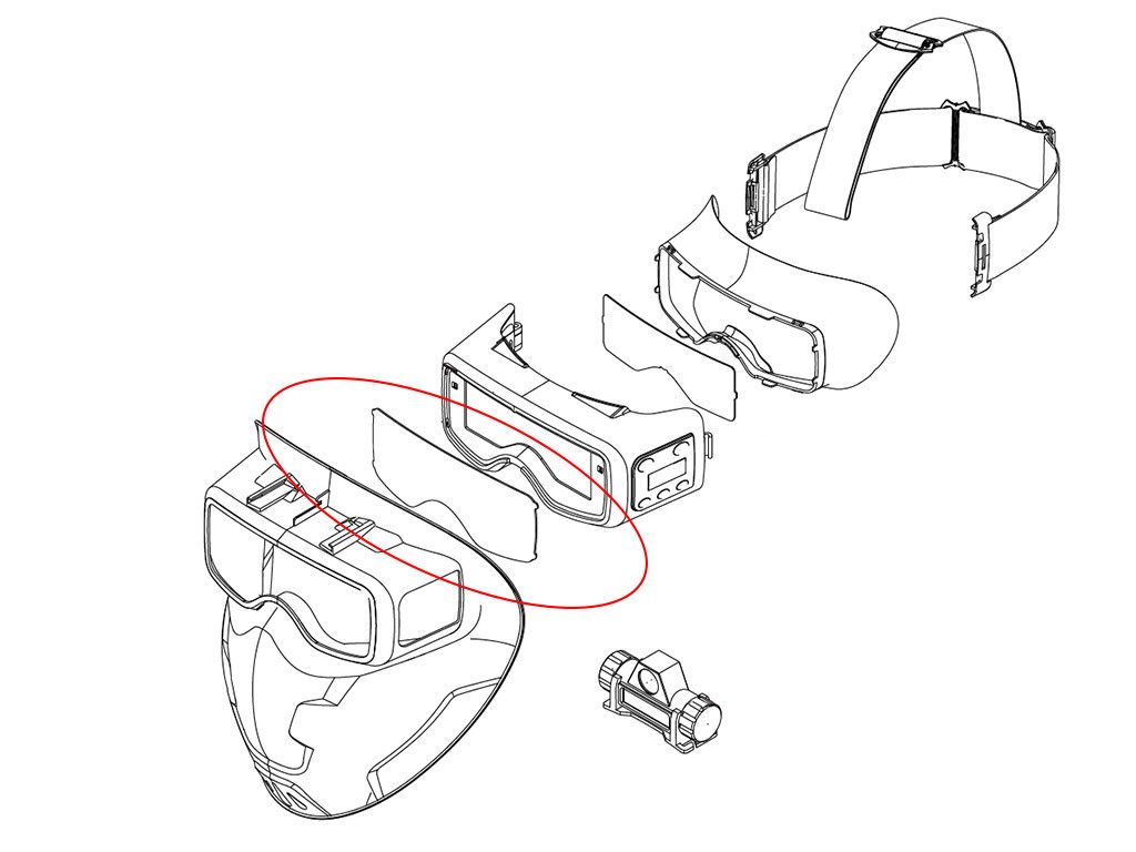 IWELD SCUBADOO LCD automata hegesztő maszk külső védőplexi (2 db/cs) termék fő termékképe